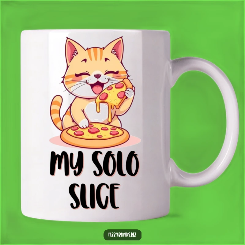 Funny Cat Pizza Lover Mug, Hilarious Gift for Feline Foodies and Cat Moms