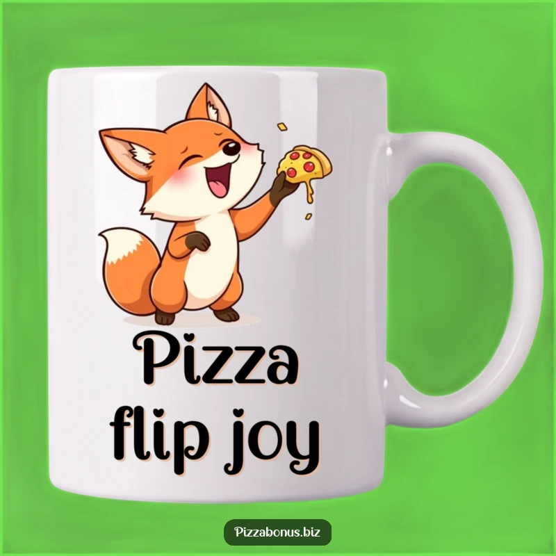 Funny Fox Pizza Toss Mug: Hilarious Gift for Pizza Lovers