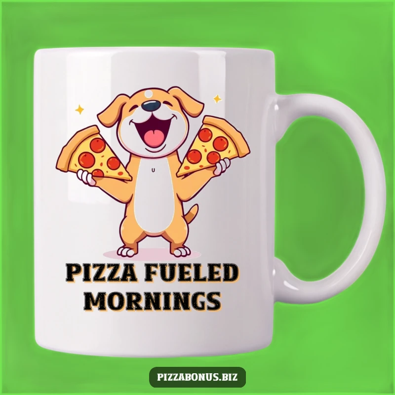 Funny Dog Pizza Juggling Mug, Hilarious Treat for Pizza Lovers and Dog Moms