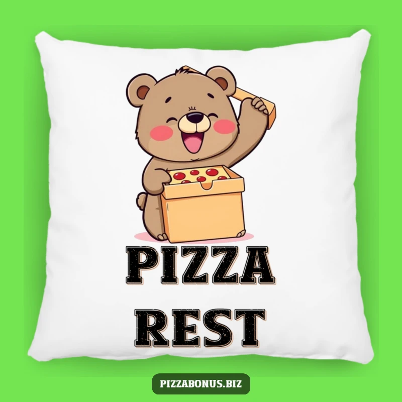 Funny Bear Pizza Pillow: Comfort Meets Comedy