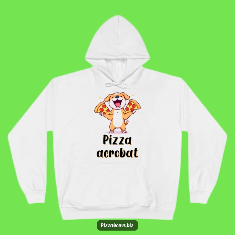 Funny Dog Pizza Juggling Hoodie, Cozy and Hilarious Sweater for Foodies